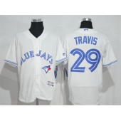 MLB Toronto Blue Jays 29 Devon Travis White Home 2016 Flexbase Majestic Baseball Men Jersey