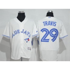 MLB Toronto Blue Jays 29 Devon Travis White Home 2016 Flexbase Majestic Baseball Men Jersey