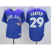 MLB Toronto Blue Jays 29 Joe Carter Blue New Cool Base 40th Anniversary Baseball Men Jersey