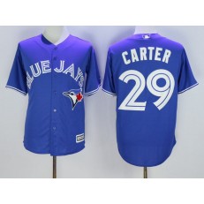 MLB Toronto Blue Jays 29 Joe Carter Blue New Cool Base 40th Anniversary Baseball Men Jersey