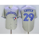 MLB Toronto Blue Jays 29 Joe Carter Grey New Cool Base 40th Anniversary Men Jersey