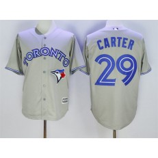 MLB Toronto Blue Jays 29 Joe Carter Grey New Cool Base 40th Anniversary Men Jersey