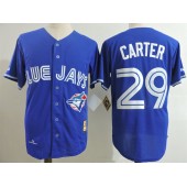 MLB Toronto Blue Jays 29 Joe Carter Royal Blue 1993 Throwback Cooperstown Collection Stitched Mitchell And Ness Men Jersey