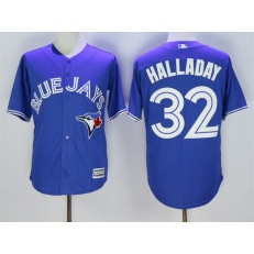 MLB Toronto Blue Jays 32 Roy Halladay Blue New Cool Base 40th Anniversary Baseball Men Jersey