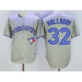 MLB Toronto Blue Jays 32 Roy Halladay Grey New Cool Base 40th Anniversary Men Jersey