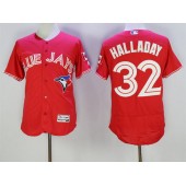 MLB Toronto Blue Jays 32 Roy Halladay Red 2016 Flexbase Majestic Baseball Men Jersey