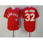 MLB Toronto Blue Jays 32 Roy Halladay Red New Cool Base 40th Anniversary Men Jersey