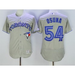 MLB Toronto Blue Jays 54 Roberto Osuna Grey Flexbase Authentic Collection Men Jersey
