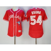 MLB Toronto Blue Jays 54 Roberto Osuna Red Flexbase Authentic Collection Canada Day Stitched Men Jersey