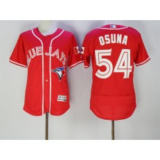 MLB Toronto Blue Jays 54 Roberto Osuna Red Flexbase Authentic Collection Canada Day Stitched Men Jersey
