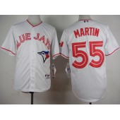 MLB Toronto Blue Jays 55 Russell Martin 2015 Canada Day Home White Majestic Men Jersey