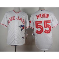 MLB Toronto Blue Jays 55 Russell Martin 2015 Canada Day Home White Majestic Men Jersey