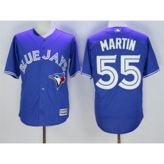 MLB Toronto Blue Jays 55 Russell Martin Blue New Cool Base 40th Anniversary Baseball Men Jersey