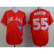 MLB Toronto Blue Jays 55 Russell Martin Red Canada Day Men Jersey