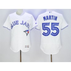 MLB Toronto Blue Jays 55 Russell Martin White Flexbase 2016 Player Men Jersey