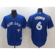 MLB Toronto Blue Jays 6 Marcus Stroman Blue New Cool Base 40th Anniversary Baseball Men Jersey