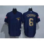 MLB Toronto Blue Jays 6 Marcus Stroman Blue Salute to Service Cool Base Baseball Men Jersey