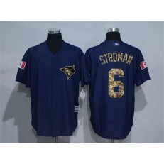 MLB Toronto Blue Jays 6 Marcus Stroman Blue Salute to Service Cool Base Baseball Men Jersey