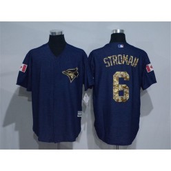 MLB Toronto Blue Jays 6 Marcus Stroman Blue Salute to Service Cool Base Baseball Men Jersey