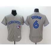 MLB Toronto Blue Jays 6 Marcus Stroman Grey Flexbase Authentic Collection Stitched Baseball Men Jersey