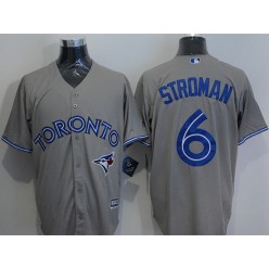 MLB Toronto Blue Jays 6 Marcus Stroman Grey New Cool Base Men Jersey