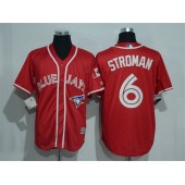 MLB Toronto Blue Jays 6 Marcus Stroman Red Stitched 2016 Canada Day Majestic Cool Base Men Jersey