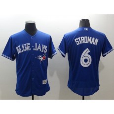 MLB Toronto Blue Jays 6 Marcus Stroman Retired Blue 2016 Flexbase Majestic Baseball Men Jersey