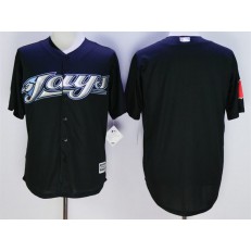 MLB Toronto Blue Jays Blank Black 2008 Turn Back Stitched Baseball Men Jersey