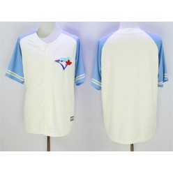 MLB Toronto Blue Jays Blank Cream With Blue Exclusive New Cool Base Men Jersey