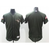 MLB Toronto Blue Jays Blank Green Salute to Service 2016 Flexbase Majestic Baseball Men Jersey