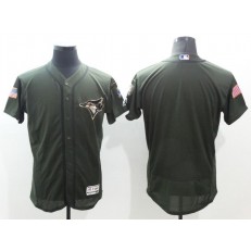 MLB Toronto Blue Jays Blank Green Salute to Service 2016 Flexbase Majestic Baseball Men Jersey