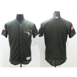 MLB Toronto Blue Jays Blank Green Salute to Service 2016 Flexbase Majestic Baseball Men Jersey