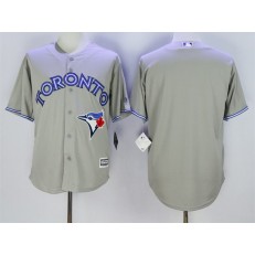 MLB Toronto Blue Jays Blank Grey New Cool Base 40th Anniversary Men Jersey