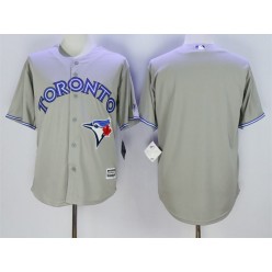 MLB Toronto Blue Jays Blank Grey New Cool Base 40th Anniversary Men Jersey