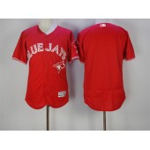 MLB Toronto Blue Jays Blank Red 2016 Flexbase Majestic Baseball Men Jersey