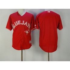 MLB Toronto Blue Jays Blank Red New Cool Base 40th Anniversary Men Jersey