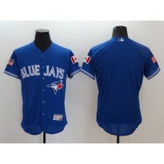 MLB Toronto Blue Jays Blank Royal Blue Fashion Stars & Stripes 2016 Flexbase Majestic Men Jersey