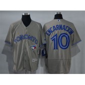 MLB Toronto Blue Jays 10 Edwin Encarnacion Gray Road 2016 Flexbase Majestic Baseball Men Jersey