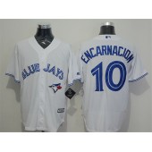 MLB Toronto Blue Jays 10 Edwin Encarnacion Home White New Cool Base Men Jersey