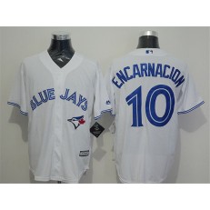 MLB Toronto Blue Jays 10 Edwin Encarnacion Home White New Cool Base Men Jersey