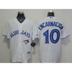 MLB Toronto Blue Jays 10 Edwin Encarnacion Home White New Cool Base Men Jersey