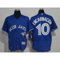 MLB Toronto Blue Jays 10 Edwin Encarnacion Royal Blue 2016 Flexbase Majestic Baseball Men Jersey