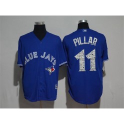 MLB Toronto Blue Jays 11 Kevin Pillar Blue 2017 Spring Training Cool Base Men Jersey