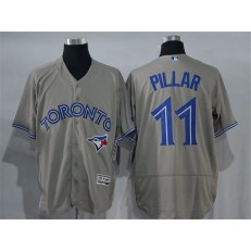 MLB Toronto Blue Jays 11 Kevin Pillar Gray Road 2016 Flexbase Majestic Baseball Men Jersey