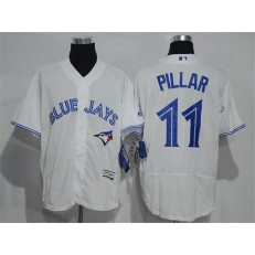 MLB Toronto Blue Jays 11 Kevin Pillar White Home 2016 Flexbase Majestic Baseball Men Jersey