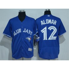 MLB Toronto Blue Jays 12 Roberto Alomar Royal Blue 2016 Flexbase Majestic Baseball Men Jersey