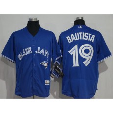 MLB Toronto Blue Jays 19 Jose Bautista Royal Blue 2016 Flexbase Majestic Baseball Men Jersey