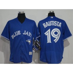 MLB Toronto Blue Jays 19 Jose Bautista Royal Blue 2016 Flexbase Majestic Baseball Men Jersey