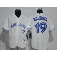 MLB Toronto Blue Jays 19 Jose Bautista White Home 2016 Flexbase Majestic Baseball Men Jersey