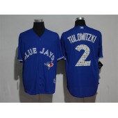 MLB Toronto Blue Jays 2 Troy Tulowitzki Blue 2017 Spring Training Cool Base Men Jersey